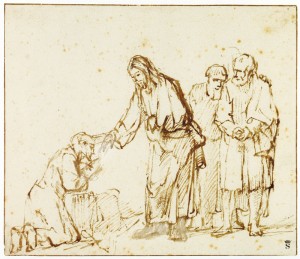 yesus dan orang kusta by rembrandt ist