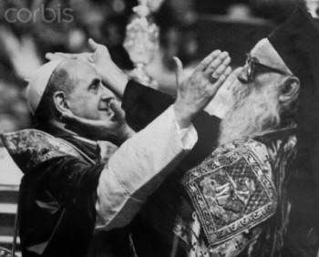 Pope Paul VI and Athenagoras Greeting