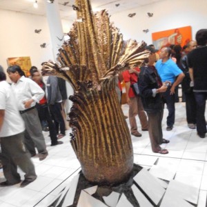 Salah satu karya seni rupa ager Piring di BBY/ Foto: Nugroho Angkasa