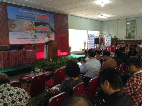 KWI Secretary General and Semarang Archbishop Mgrs. Johannes Pujasumarta addressed the audience