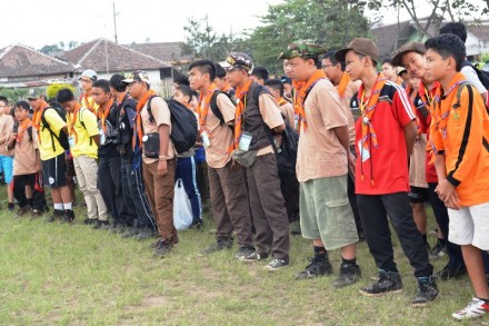 Berbaris Menjadi Kegiatan Rutin Sebelum dan Sesudah Acara