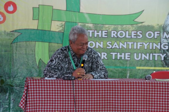 Bishop Msrg. Hilarion Datus Lega Pr from Manokwari-Sorong Diocese, Papua, the current chief of social communication commission in the Indonesian Bishops of Conference (Komisi Komsos KWI/Mathias Hariyadi)