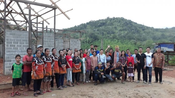 Bangunan Gereja di Stasi Sepanggang, Paroki Menyumbung di Keuskupan Ketapang yang belum selesai. (ME Soesiati/Paroki Pekalongan)