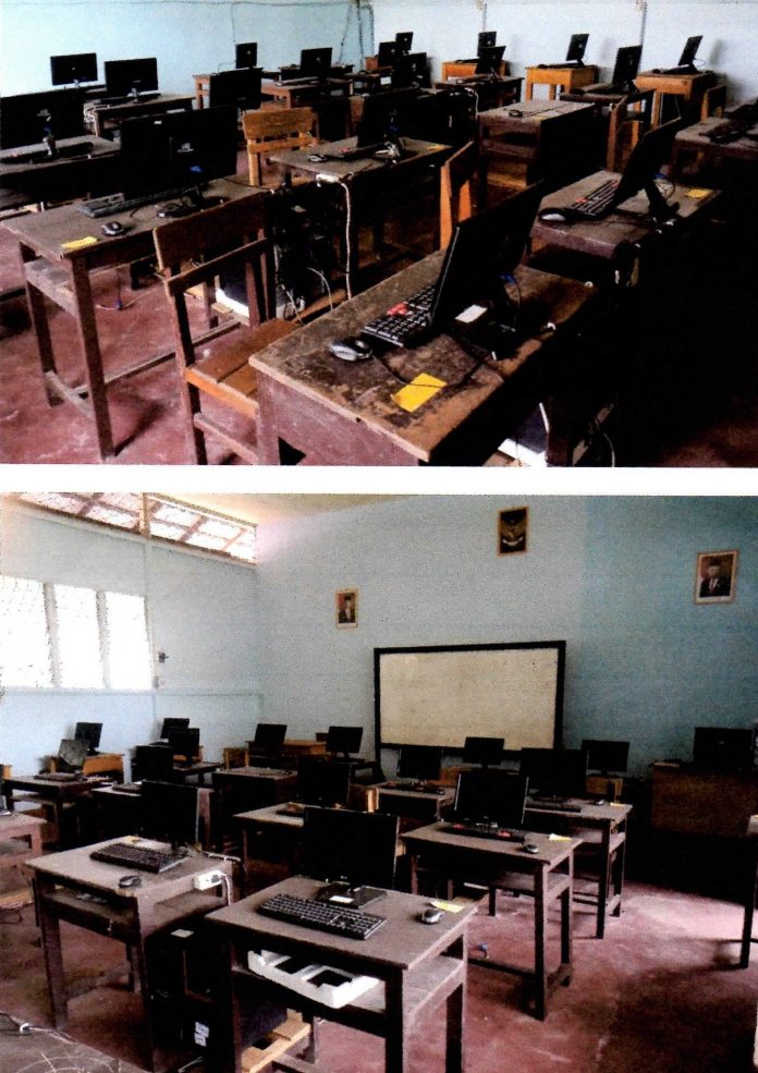 Kondisi laboratorium komputer STM Santo Petrus Ketapang yang membutuhkan bantuan untuk upgrading kapasitas perangkat pratikum