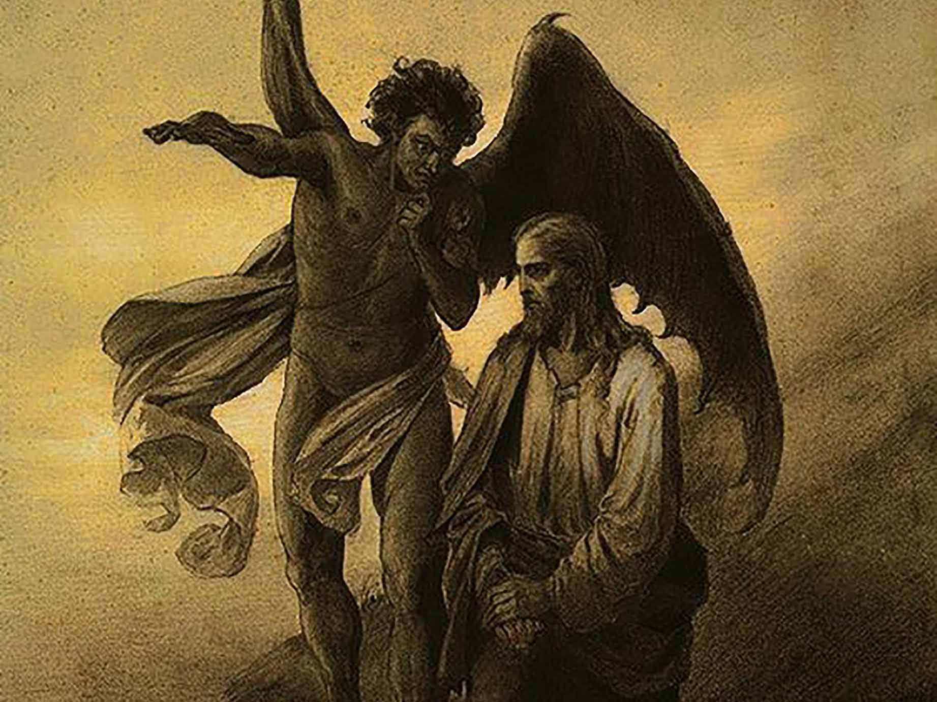 Симон не вините бога. Симон Бенинг искушение Христа. Георг Корнелиус искушение Христа сатаной картина.