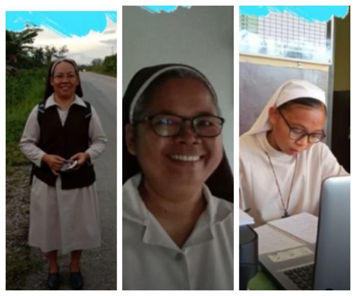 Tiga suster Kongregasi Suster Misi Fransiskan Santo Antonius (SMFA) berkarya di Sekolah PAUD Santo Fransiskus Assisi di Entikong, kawasan garis tapal batas Kalbar-Serawak. (Kongregasi SMFA)