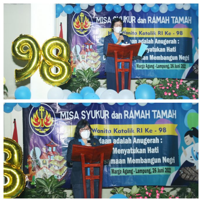 Theresia Sumini (ketua panita) dan Ellysabeth P. (ketua DPD)