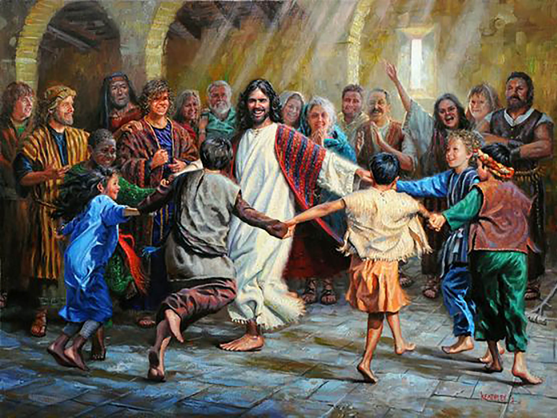 Прославление поклонение иисуса христа. Иисус танцует. Иисус живопись. Иисус среди людей.