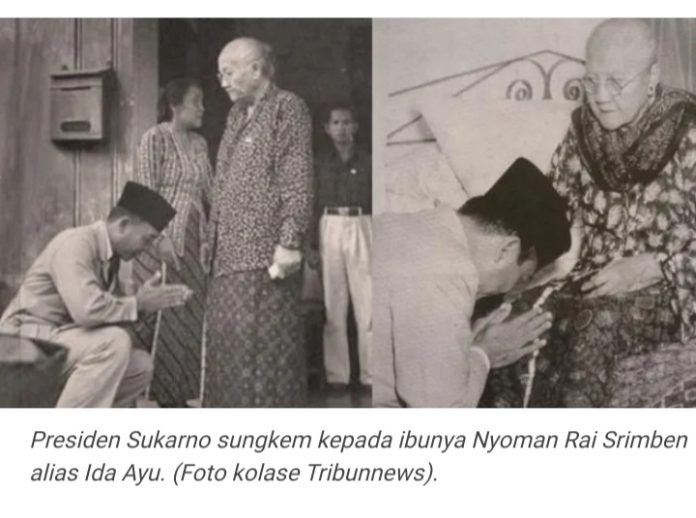 Ilustrasi - Bung Karno melakukan sungkeman. (Kolase Tribun News)