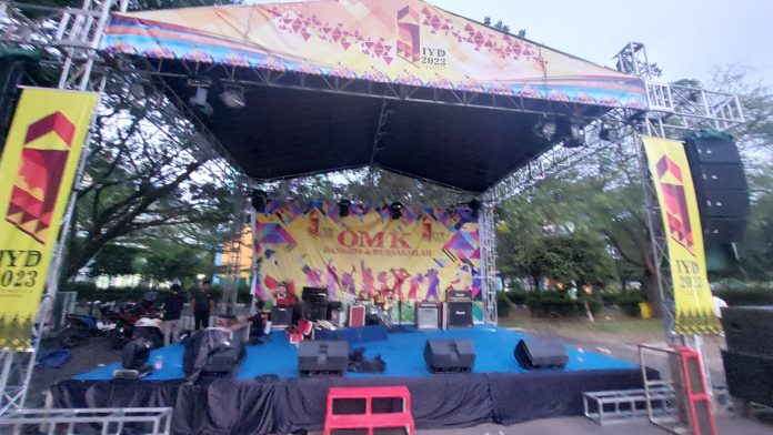 Panggun seni Indonesia Youth Day 2023 di Jakabaring, Palembang. (Romo Ferry SW)
