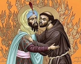 St.-Francis-of-Assisi-met-with-Sultan-Malik-al-Kamil-in