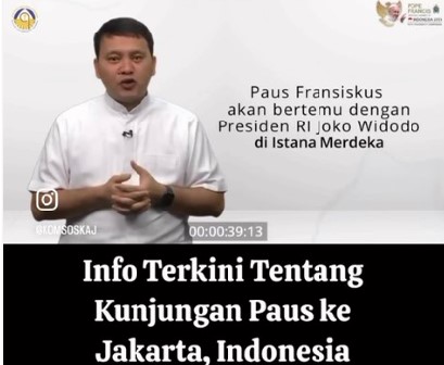 KWI rilis info terkini kunjungan Paus Fransiskus ke Indonesia 3-6 September 2024. (Komisi Komsos KWI)