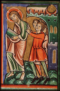 Yesus ditolak,1190-1200. The Hague, KB, 76 F 5 fol. 16r sc. 1B.