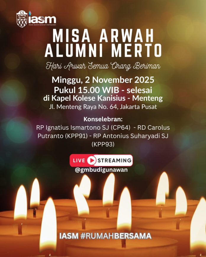 Misa arwah di Kapel Kolese Kanisius untuk semua alumni Seminari Mertoyudan yang sudah meninggal dunia. (IASM)