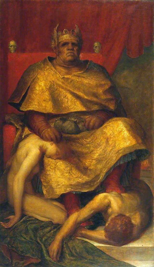 Mamon dan pemujanya, by George Frederic Watts