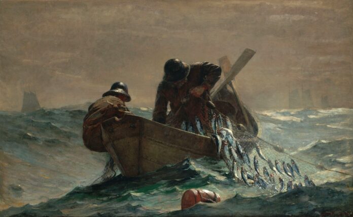 Menangkap banyak jenis ikan, by Winslow Homer